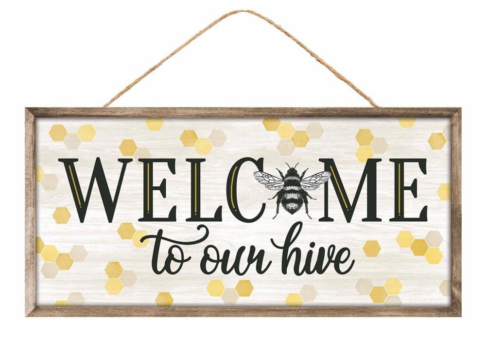 12.5" Welcome to Our Hive Sign - AP7271 - The Wreath Shop