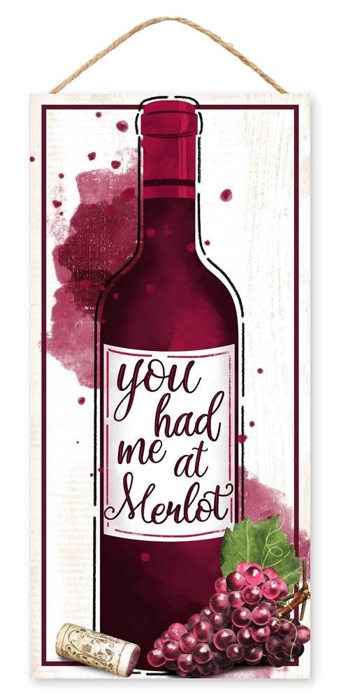 12.5" You Had Me at Merlot Sign - AP7108 - The Wreath Shop