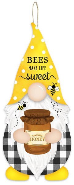 13" Bees/Sweet Gnome Sign - AP7131 - The Wreath Shop