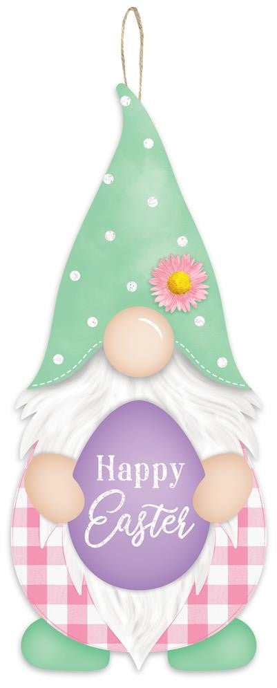 13" Happy Easter Gnome Sign - AP8902 - The Wreath Shop
