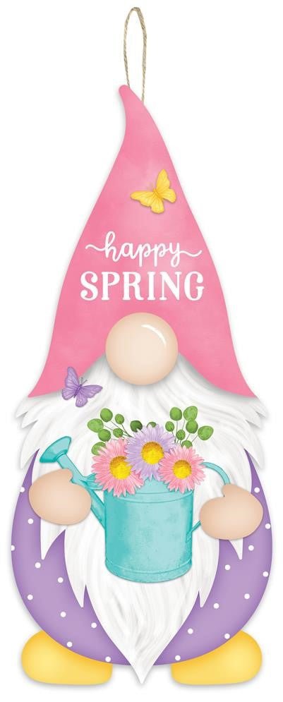 13" Happy Spring Gnome Sign - AP7121 - The Wreath Shop