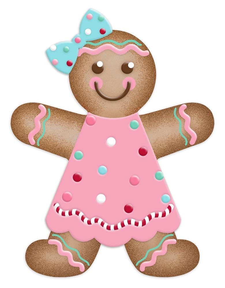 13" Metal Gingerbread Girl: Pink - MD0742 - The Wreath Shop
