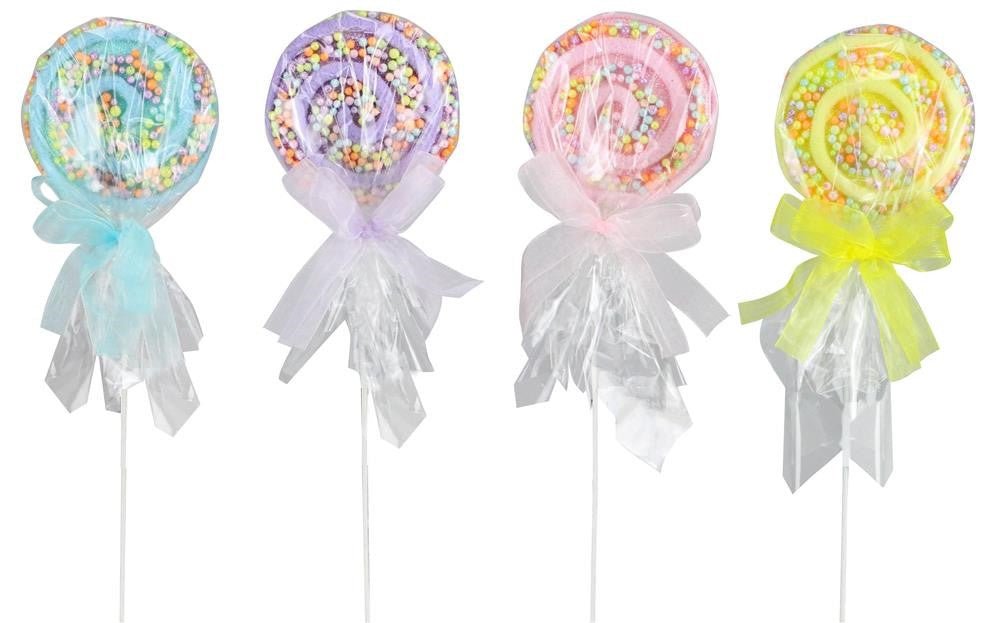 13" Wrapped Lollipops with Sprinkles - XC109399-blue - The Wreath Shop