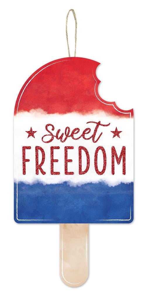 13.5" Sweet Freedom Popsicle Sign - AP8883 - The Wreath Shop