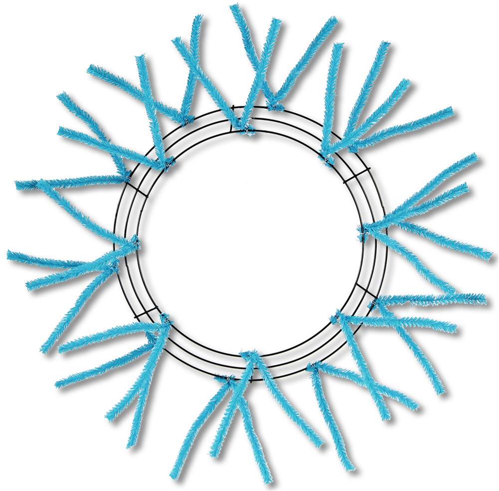 15 - 24" Pencil Work Wreath Form Turquoise - XX750441 - The Wreath Shop