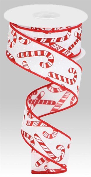 1.5" Candy Cane Ribbon - 10yds - RGC144127 - The Wreath Shop