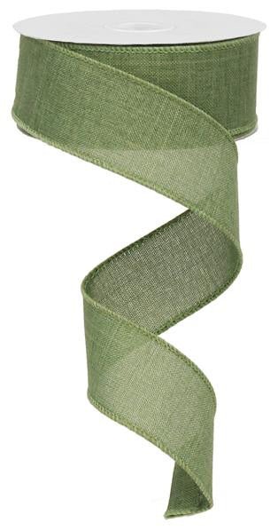 1.5" Clover Green Royal Faux Burlap Ribbon - 10Yds - RG1278AM - The Wreath Shop
