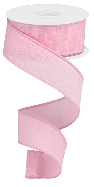 1.5" Light Pink Royal Faux Burlap Ribbon - 10Yds - RG127815 - The Wreath Shop