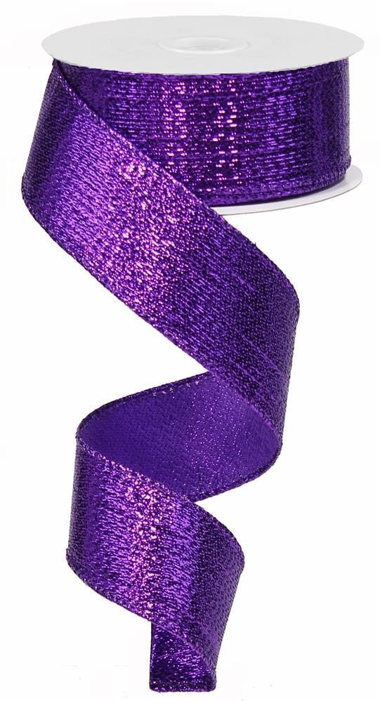 1.5" Metallic Purple Ribbon - 10yds - RG0139923 - The Wreath Shop
