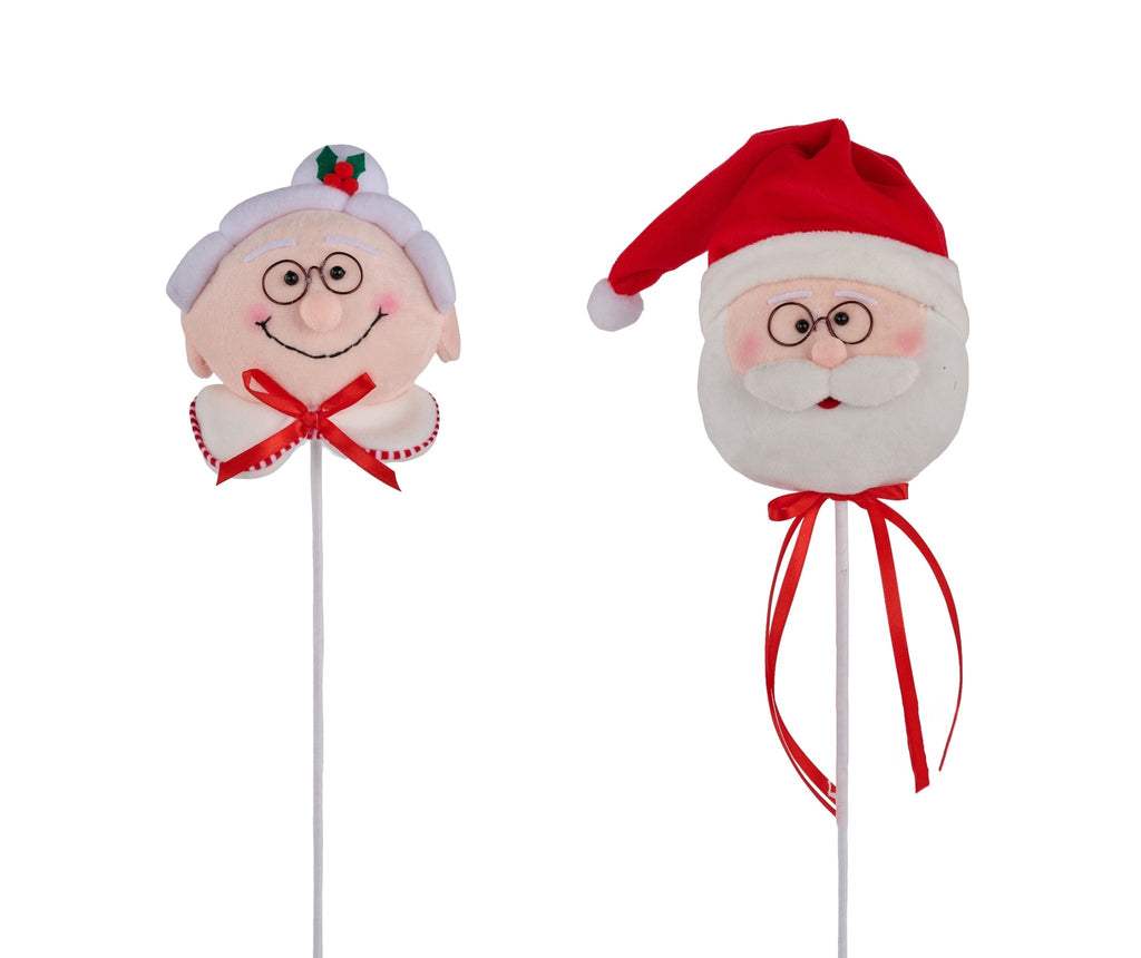 15" Mr. & Mrs. Claus Picks, Sold Individually - XP1038 Mrs - The Wreath Shop