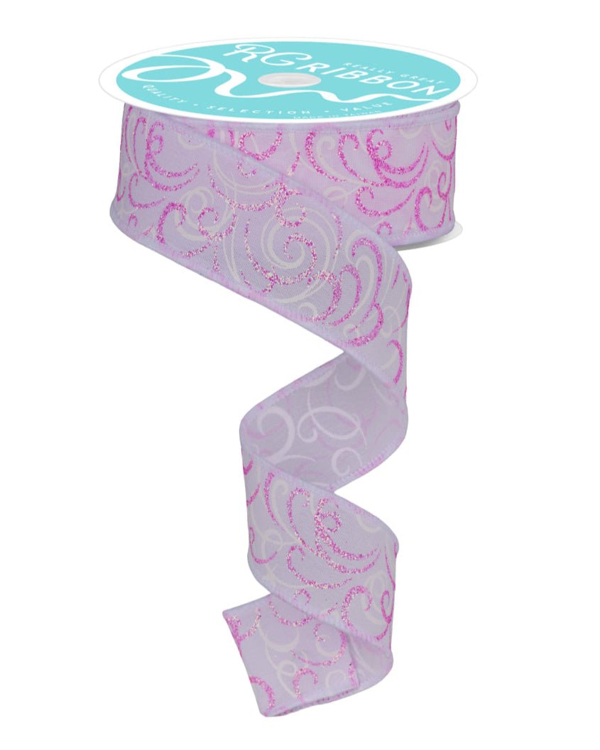 Pink Swirl Ribbons 1.5