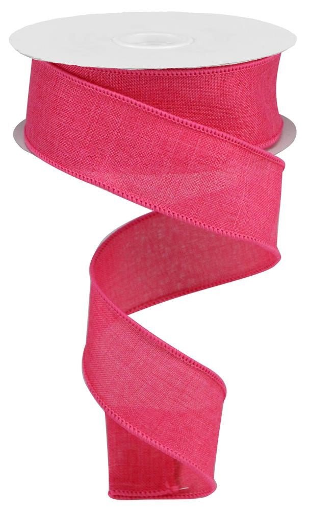 1.5" New Hot Pink Royal Faux Burlap Ribbon - 10Yds - RG127811 - The Wreath Shop