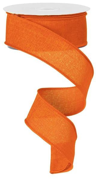 1.5" Orange Royal Faux Burlap Ribbon - 10Yds - RG127820 - The Wreath Shop