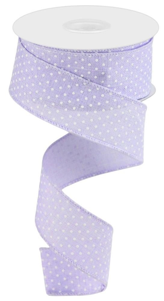 1.5" Raised Swiss Dot Ribbon: Lt Lavender - 10yds - RG01651NR - The Wreath Shop