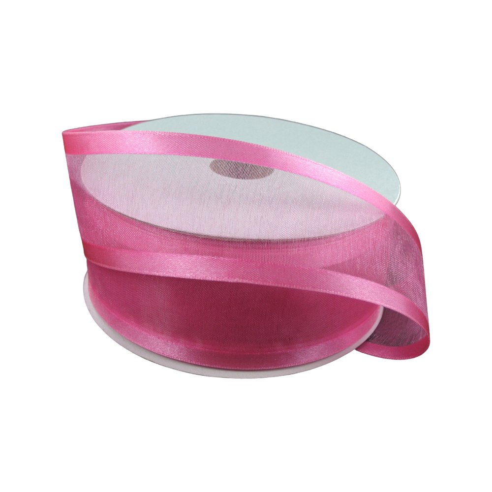 1.5" Sheer/Satin Ribbon: Hot Pink (25yds) - 900809-44 - The Wreath Shop