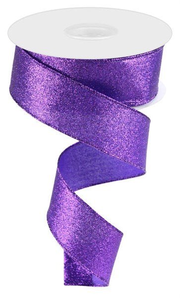 1.5" Shimmer Glitter Ribbon: Purple - 10yds - RGC159623 - The Wreath Shop