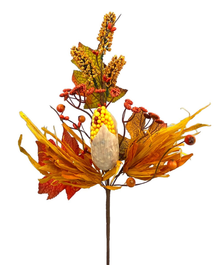 16" Corn Maple Leaf Pick - 56749YW - The Wreath Shop