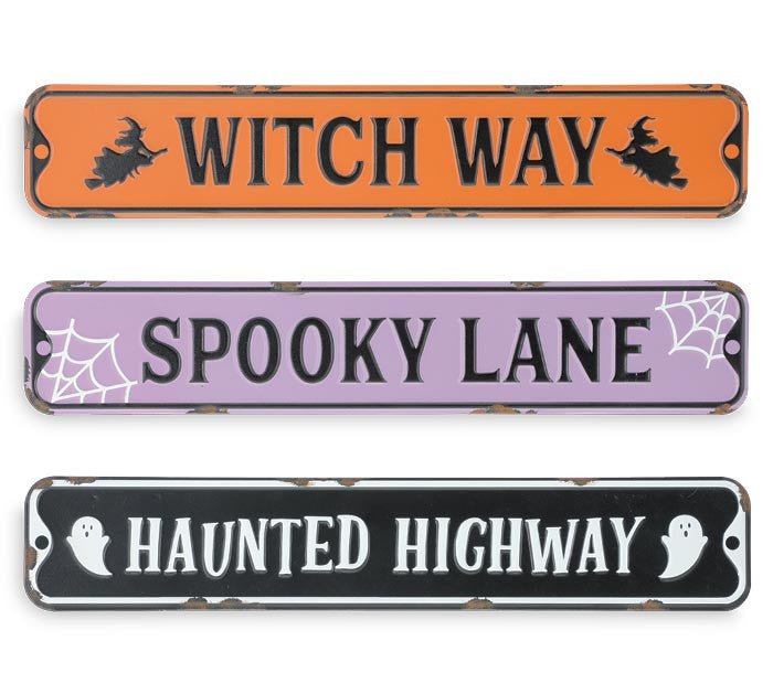 16" Halloween Street Signs - 9745380 - Witch - The Wreath Shop