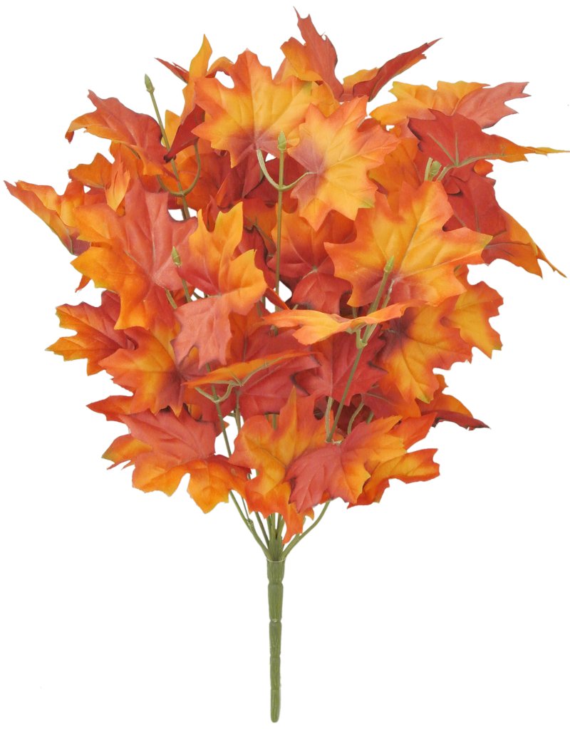 16" Maple Leaf Bush: Orange (11) - 80532-OR - The Wreath Shop