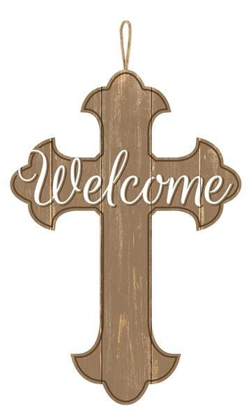 16" Welcome Cross - AP8217 - The Wreath Shop