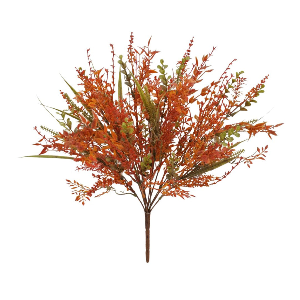 17" Fall Mixed Plastic Leaf Bush - 84341 - The Wreath Shop