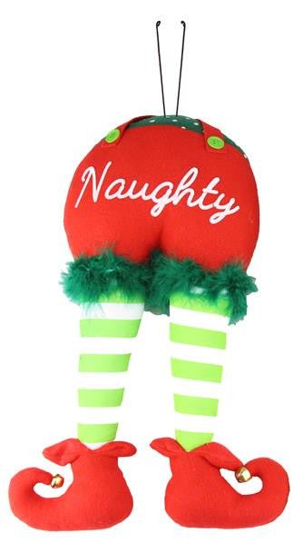 18" Elf Bottom: Naughty - XC6133 - The Wreath Shop