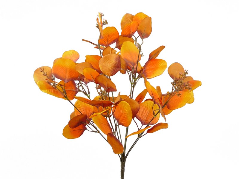 18" Eucalyptus Bush: Orange - 56606ORRT - The Wreath Shop