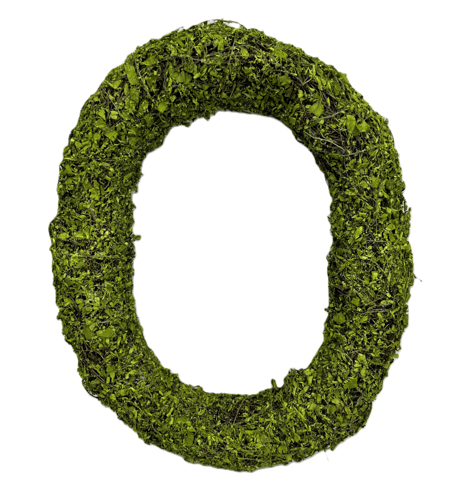 18" Moss Oval Wreath - 13655GN - The Wreath Shop