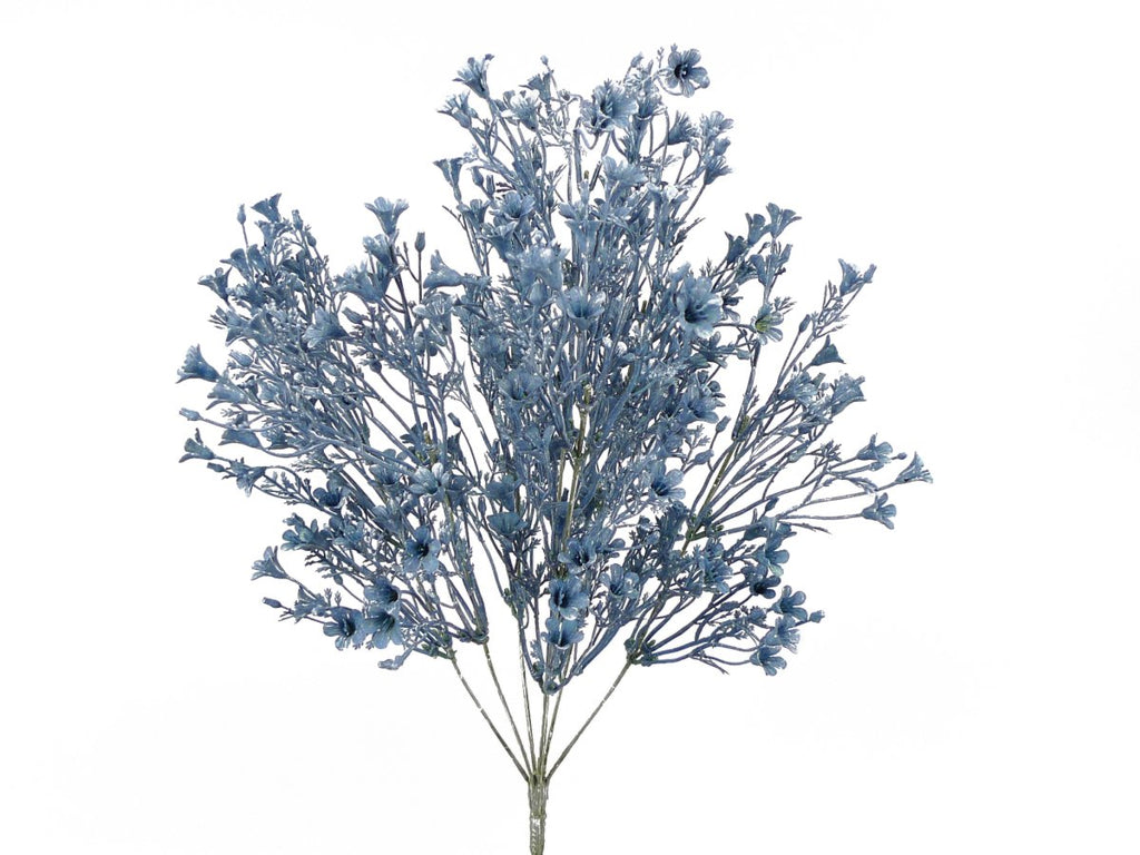 18" Plastic Wax Flower Bush: Blue - 56637BL - The Wreath Shop