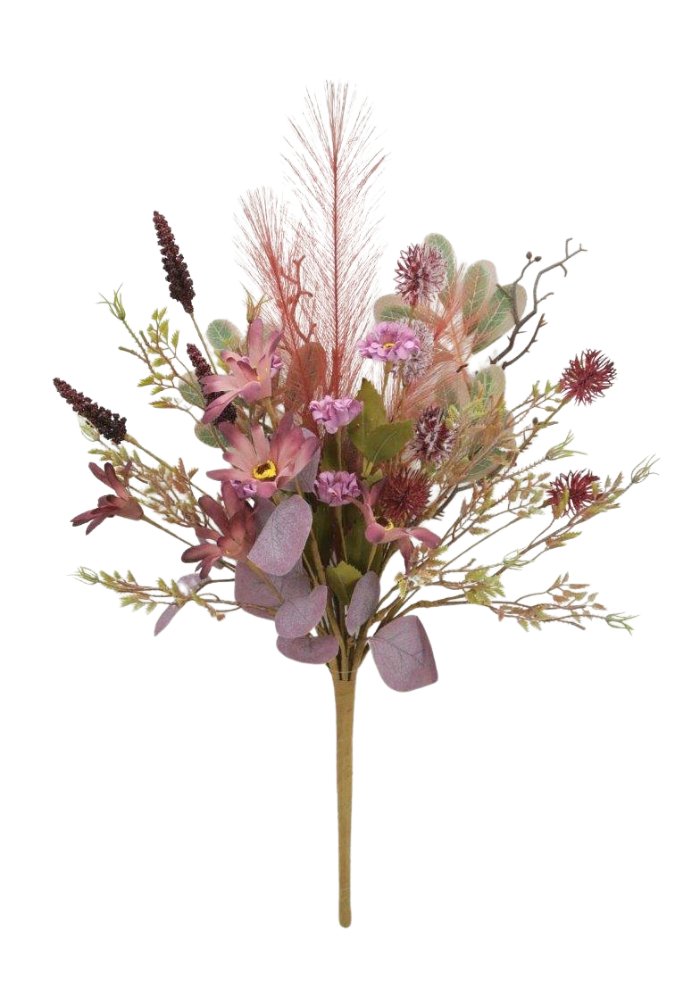 19" Allium Reed Mixed Grass Spray: Lavender - 64300 - LV - The Wreath Shop