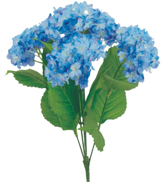 19" Blue Hydrangea Bush (5) - 30334BL - The Wreath Shop