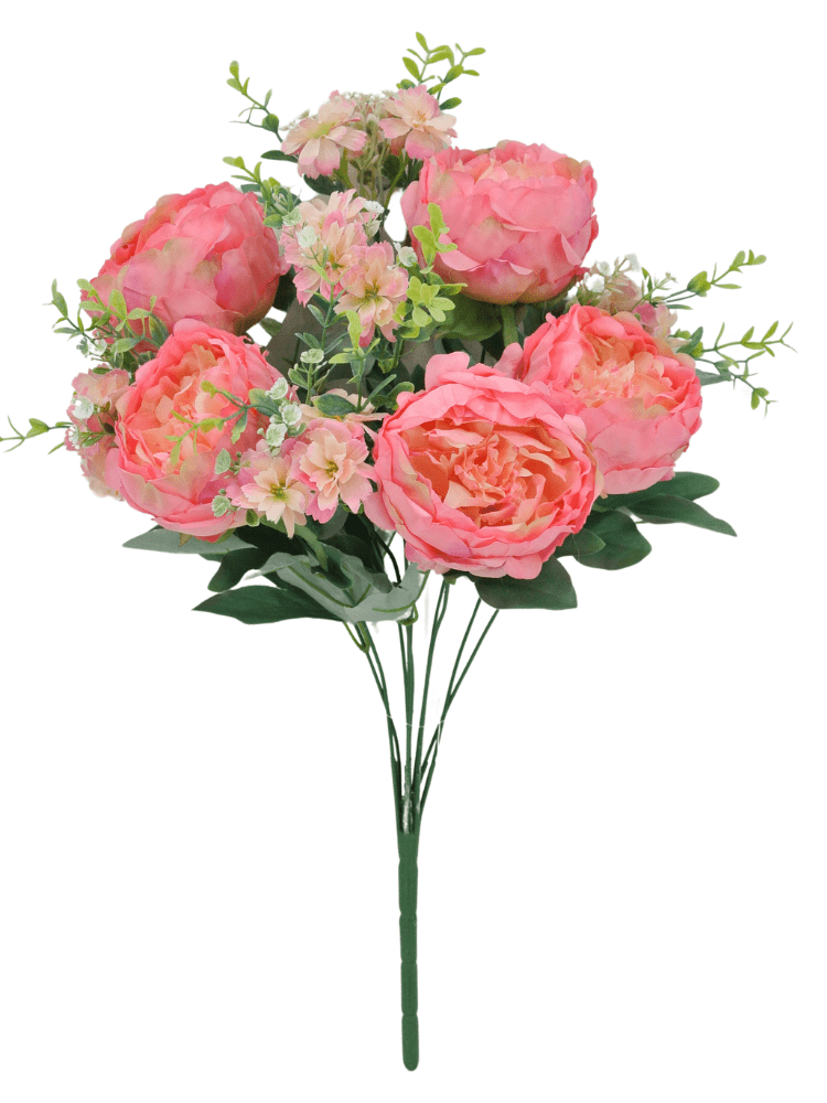 19" Mixed Peony Bush: Pink - 84295 - PK - The Wreath Shop