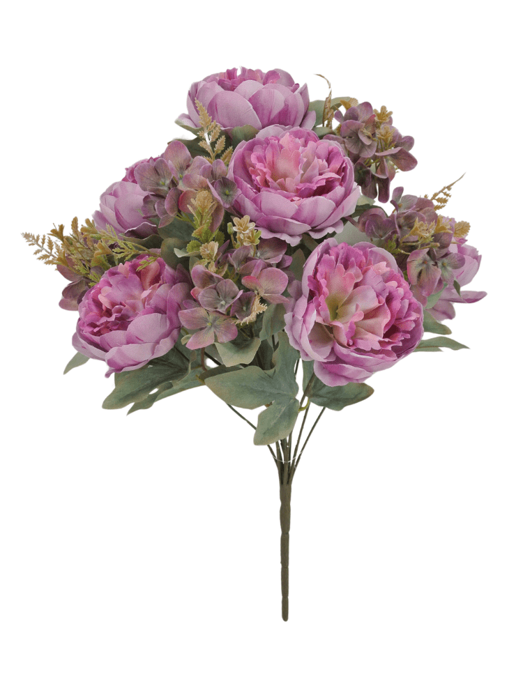 19" Peony/Hydrangea Bush: Lilac - 84567 - LILAC - The Wreath Shop