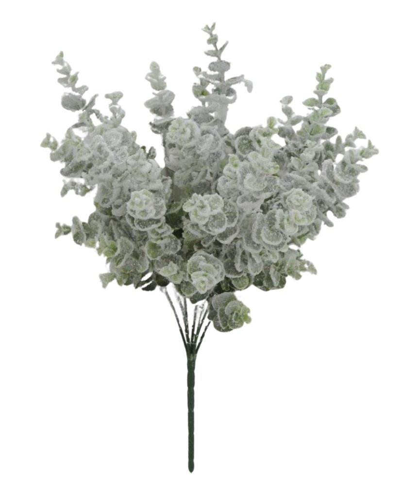 19" Snowy Eucalyptus Bush - 82940 - The Wreath Shop