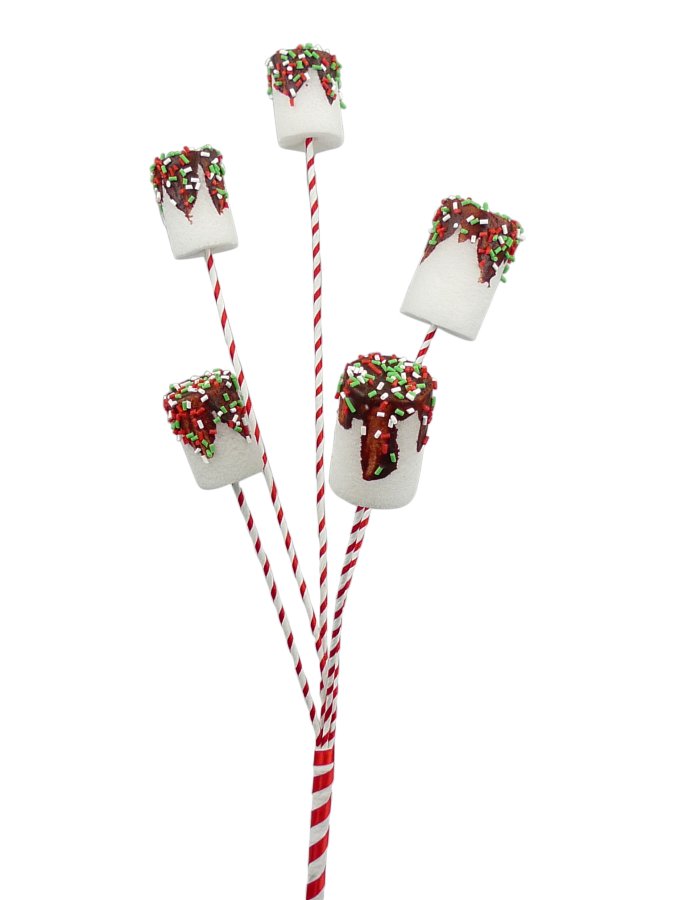 20" Chocolate Dipped Marshmallow Pick - 84792SP20 - The Wreath Shop