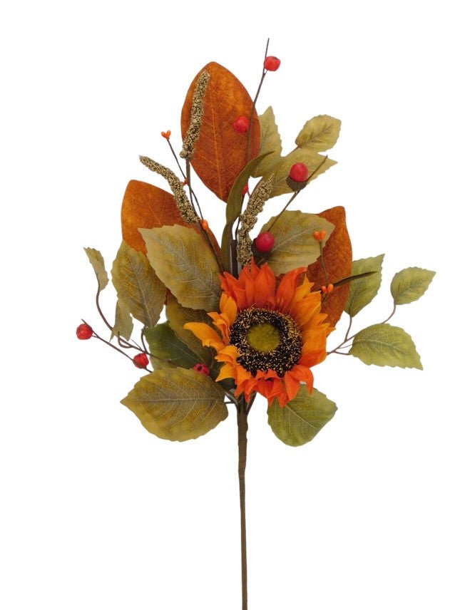 20" Fall Sunflower Pick - 63134 - The Wreath Shop