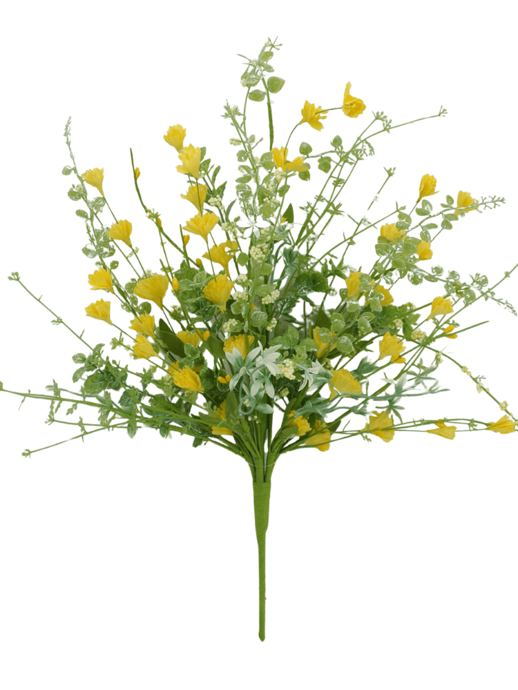 20" Linum Bush: Yellow - 40200 - YEL - The Wreath Shop