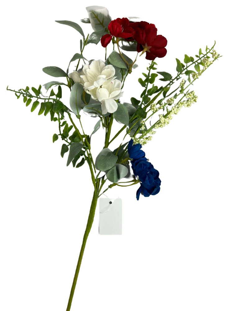 20" Patriotic Floral Pick - 64040 - The Wreath Shop