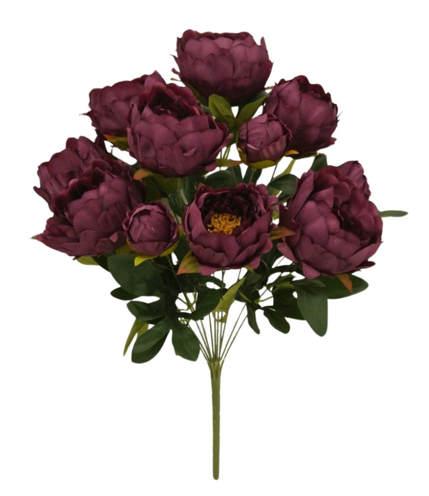 20" Peony Bush: Purple (11) - 84637 - PU - The Wreath Shop