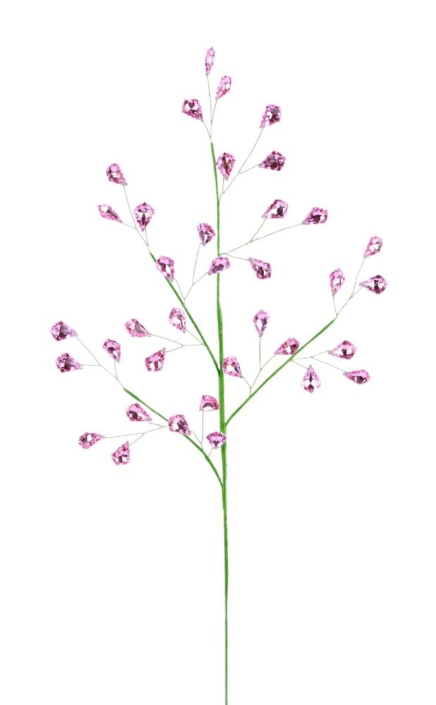 20" Pink Acrylic Gem Leaf Spray - MC154222 - The Wreath Shop