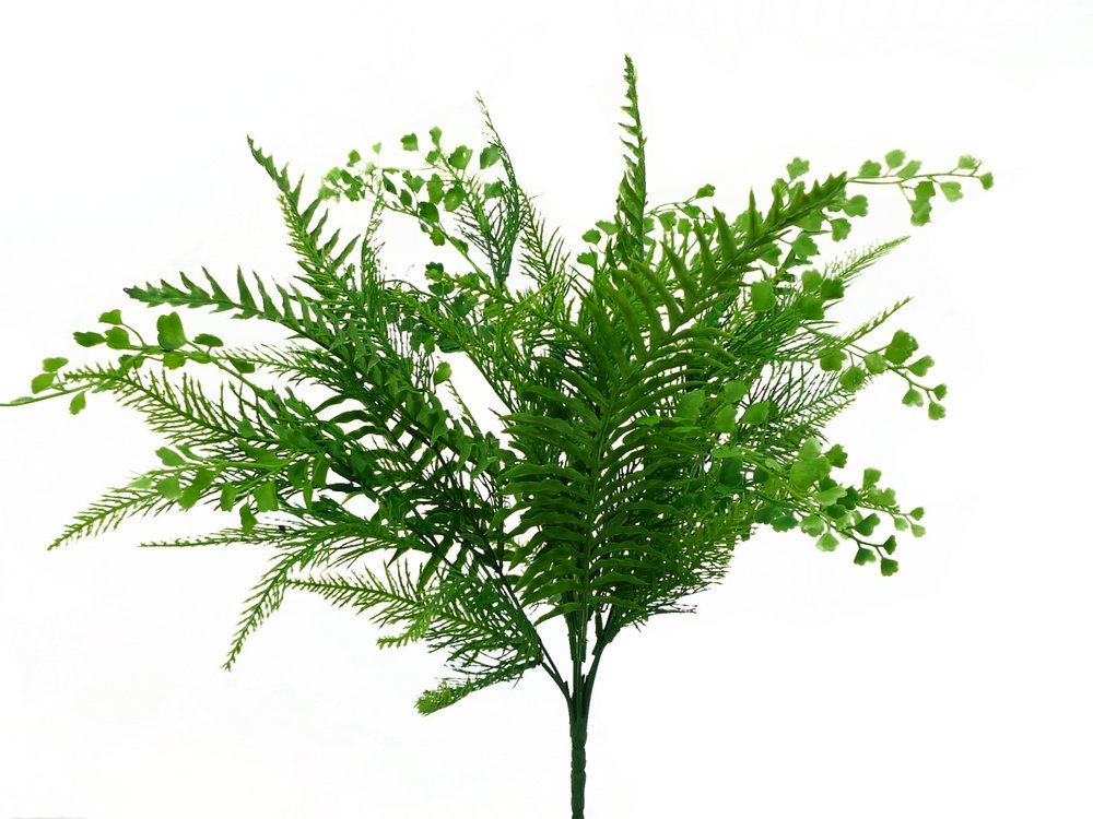 20" Plastic Mixed Fern Bush - 13485GN - The Wreath Shop