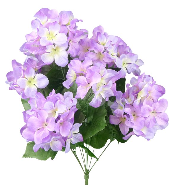 20" Purple Hydrangea Bush (8) - 30627PU - The Wreath Shop