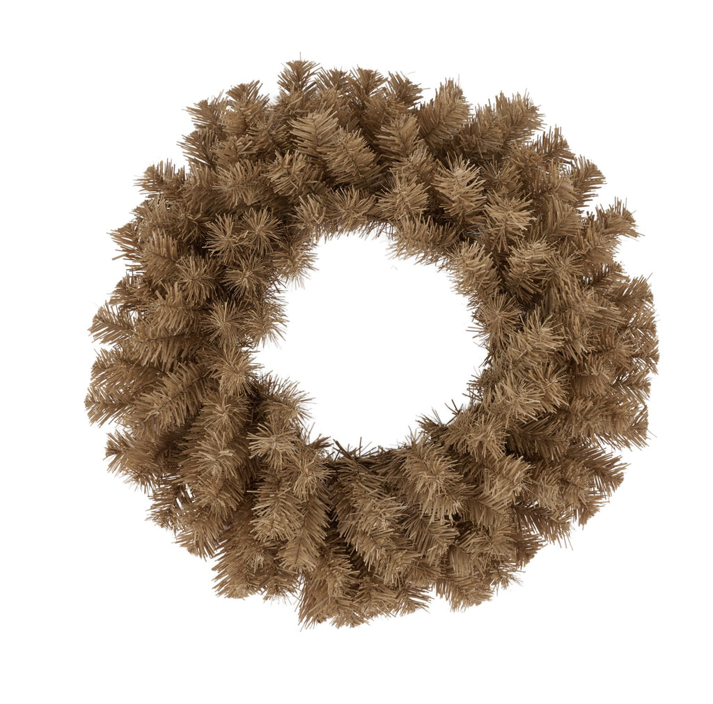 20" PVC Pine Wreath: Burlap - XX9621W4 - The Wreath Shop