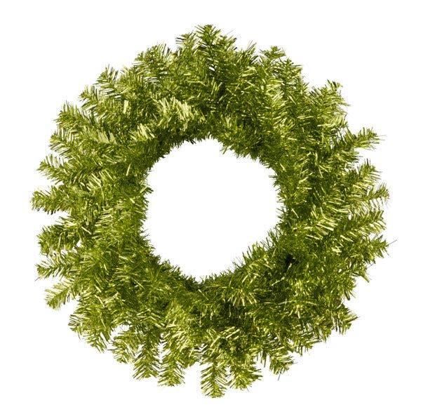 20" PVC Pine Wreath: Metallic Lime Green - XX964737 - The Wreath Shop