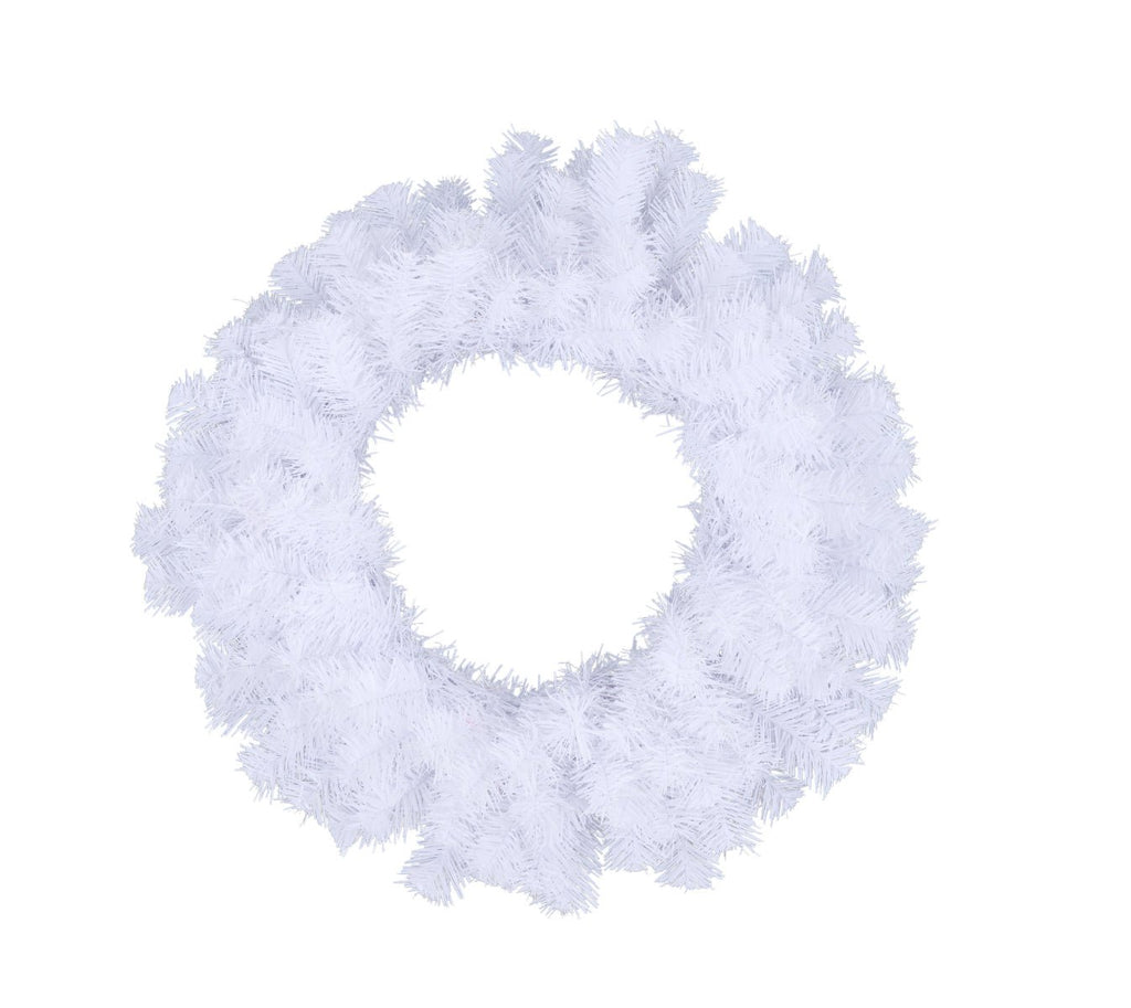 20" PVC Pine Wreath: White - XX962127 - The Wreath Shop