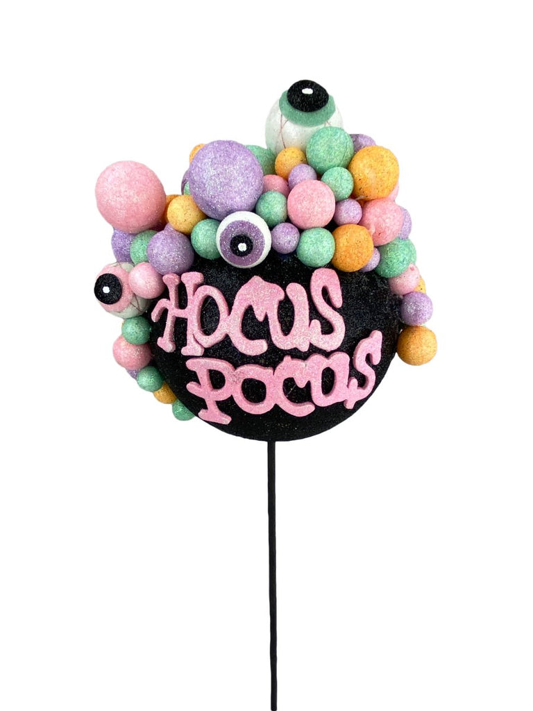 21" Hocus Pocus Cauldron Pick: Pink/Org/Mint - 56724BTORMI - The Wreath Shop