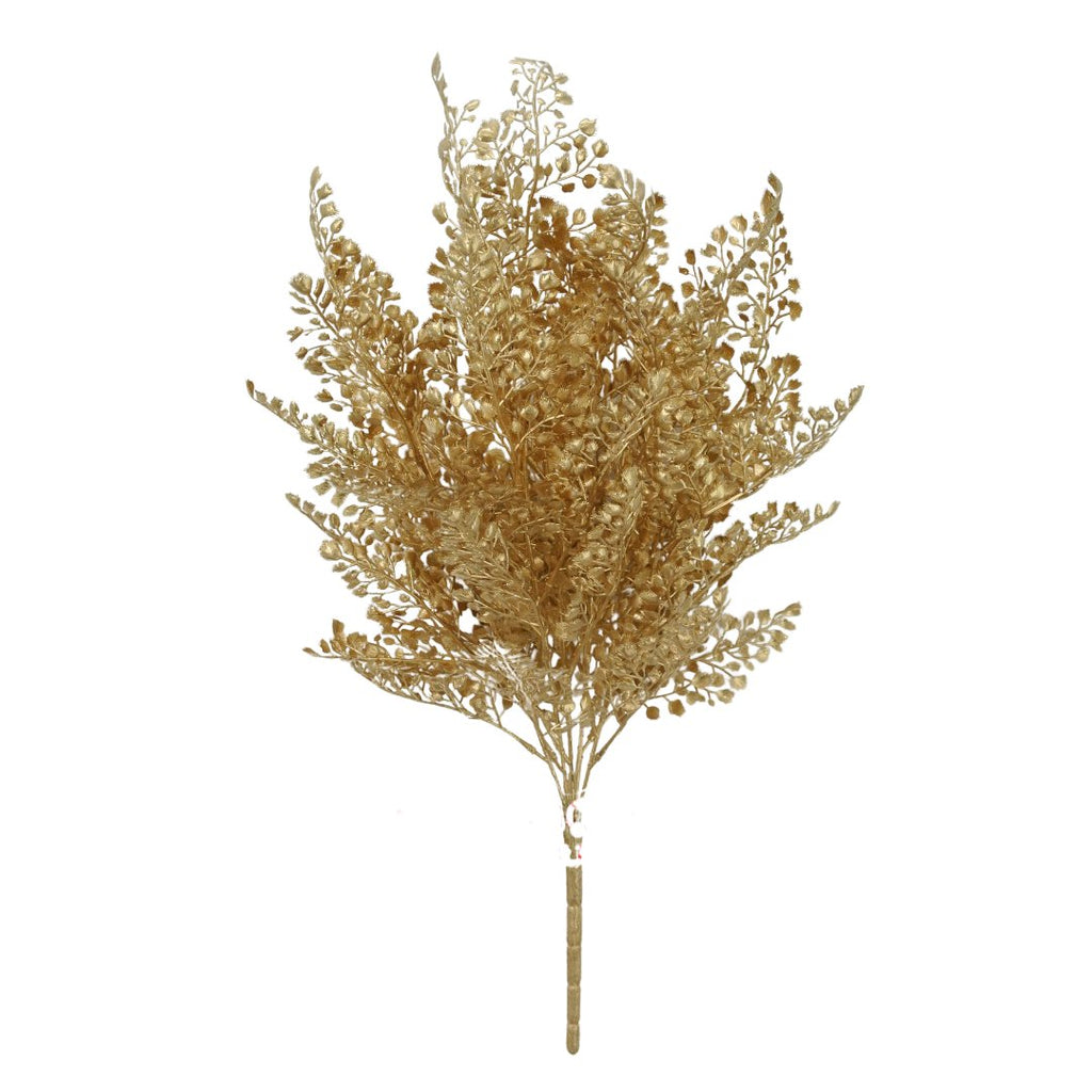 21" Plastic Leaf Bush: Gold - 320073 - gold - The Wreath Shop