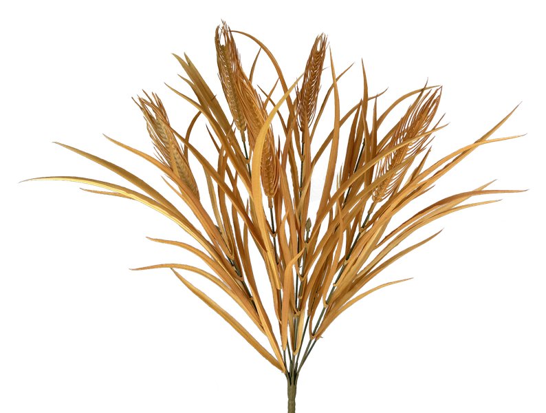 21" Plastic Wheat Bush: Rust - 52360RT - The Wreath Shop