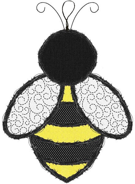21" Vine/Fabric Bumblebee: Yellow/Black/White - KG3069 - The Wreath Shop