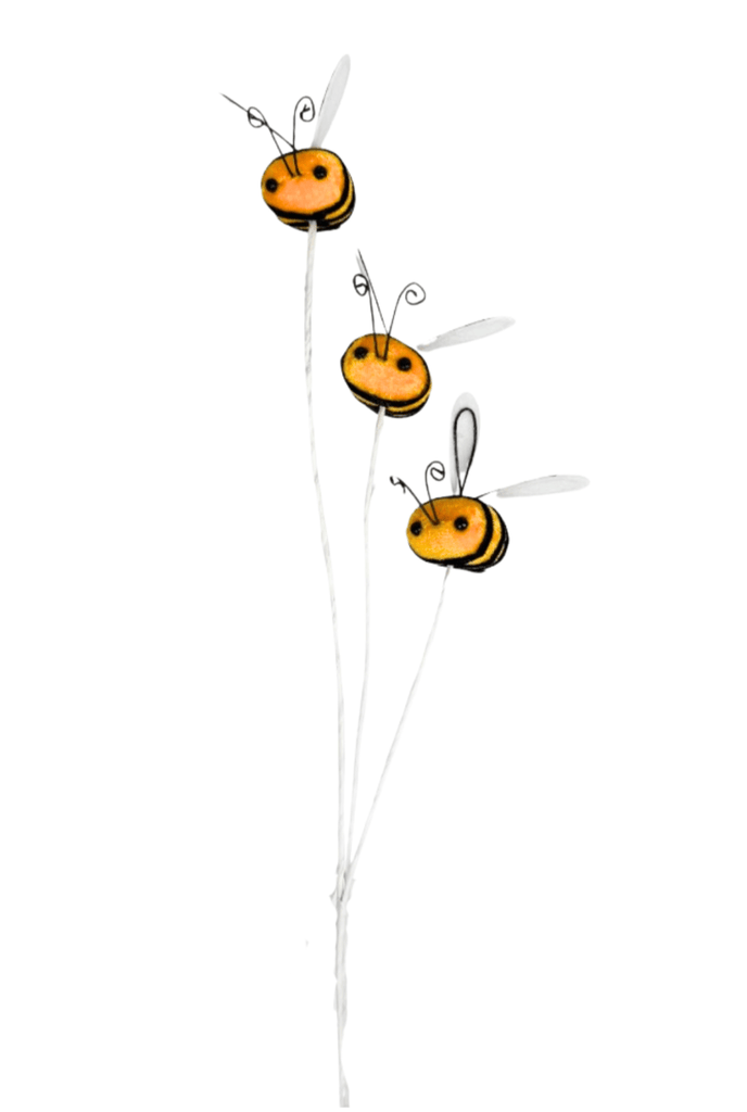22" Bumble Bee Pick - 64881 - YEL - The Wreath Shop